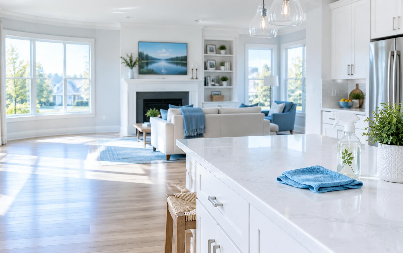 Bright, professionally cleaned Macomb County home interior